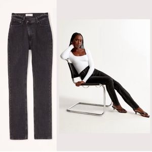 Abercrombie Long Curve Love 90s Slim Straight Ultra High Rise Jeans
